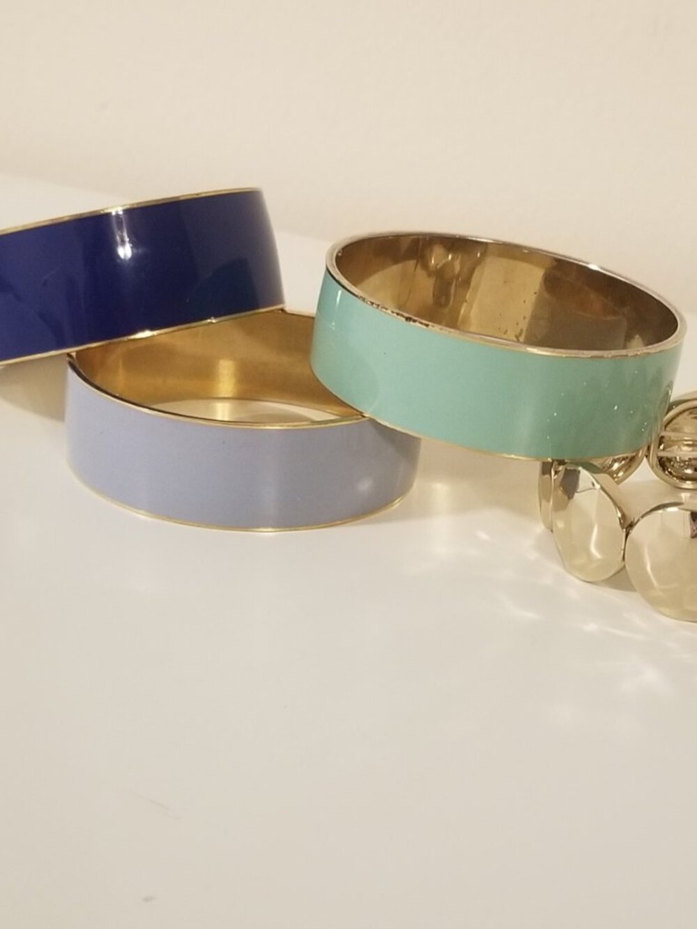 J.Crew - Set of 4 Bracelets Bangles - Gold Tone - Picture 2 of 11